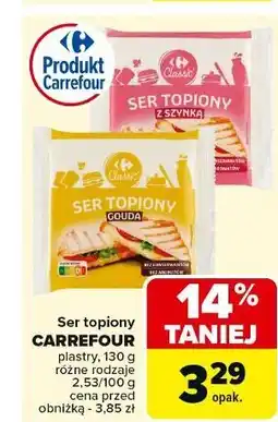 Carrefour Ser topiony gouda Carrefour Classic oferta