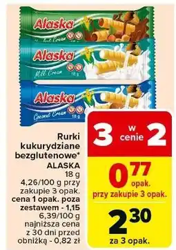 Carrefour Rurki kukurydziane z nadzieniem mlecznym Alaska oferta