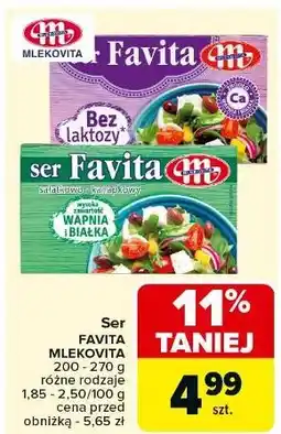 Carrefour Ser sałatkowo-kanapkowy 16 % Mlekovita Favita oferta
