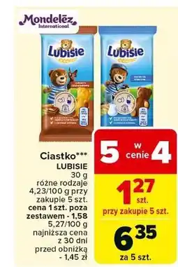 Carrefour Ciastko mleczne Lu Petitki Lubisie oferta