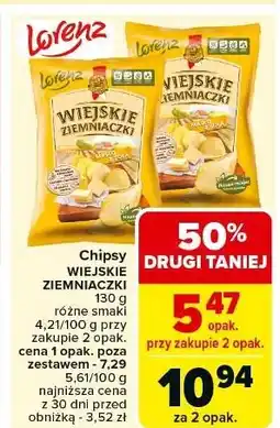 Carrefour Chipsy masło z solą Lorenz Wiejskie Ziemniaczki oferta