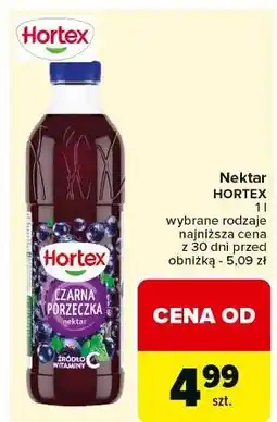 Carrefour Nektar czarna porzeczka Hortex oferta