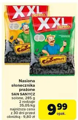 Carrefour Słonecznik prażony solony San Sanycz oferta