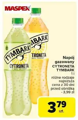 Carrefour Napój o smaku gruszkowym Tymbark Cytroneta oferta