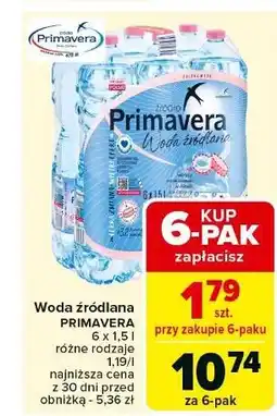 Carrefour Woda niegazowana Primavera oferta