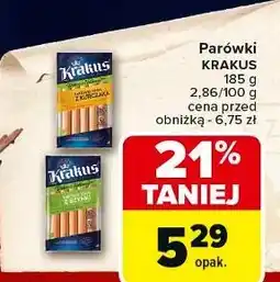 Carrefour Parówki z kurczaka dobre natury Krakus Animex oferta