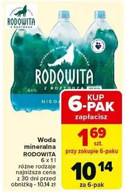 Carrefour Woda niegazowana Rodowita Z Roztocza oferta