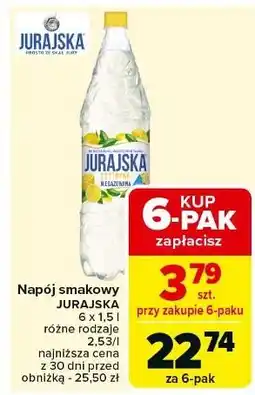 Carrefour Woda cytrynowa Jurajska oferta