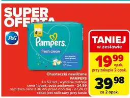 Carrefour Chusteczki nawilżane Pampers Fresh Clean oferta