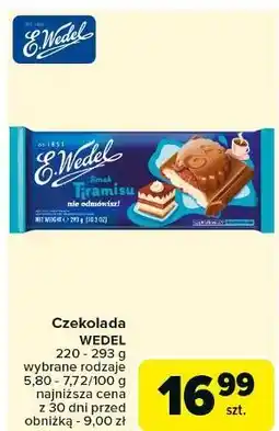 Carrefour Czekolada mleczna o smaku tiramisu E. Wedel oferta