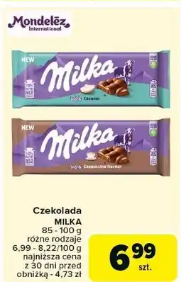 Carrefour Czekolada cappucino Milka Bubbly oferta