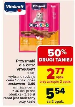 Carrefour Przysmak dla kota kurczak i jagnięcina Vitakraft Cat Stick Mini oferta