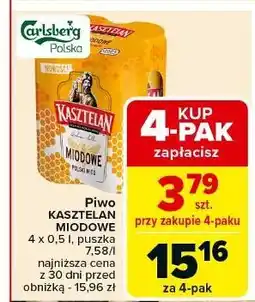 Carrefour Piwo Kasztelan Miodowe oferta