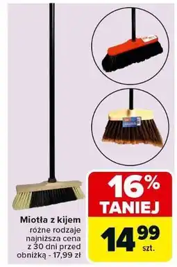 Carrefour Miotła z kijem oferta