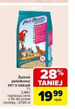 Carrefour Żwirek drewniany uniwersalny Pet's Dream oferta
