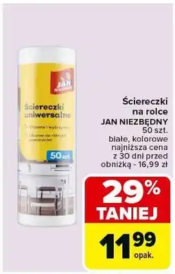 Carrefour Ściereczki na rolce białe Jan Niezbędny oferta