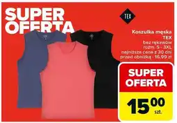 Carrefour Koszulka męska bez rękawów s-3xl Tex oferta
