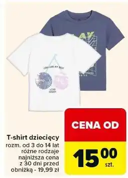 Carrefour T-shirt dziecięcy roz. 3-14 lat oferta