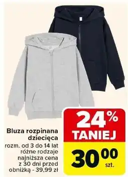 Carrefour Bluza chłopięca rozpinana 3-14 lat oferta