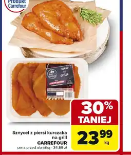Carrefour Sznycel z piersi kurczaka na grill Carrefour oferta