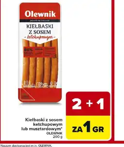 Carrefour Kiełbaski z sosem ketchupowym lub musztardowym Olewnik oferta