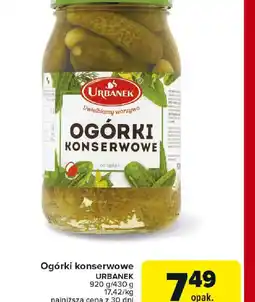 Carrefour Ogórki konserwowe Urbanek oferta