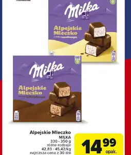 Carrefour Alpejskie Mleczko Milka oferta