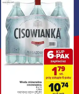 Carrefour Woda mineralna Cisowianka oferta