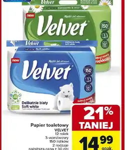 Carrefour Papier toaletowy Velvet oferta