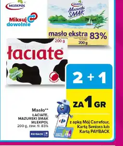 Carrefour Masło Laciate, Mazurski Smak Mlekpol oferta