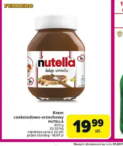 Carrefour Krem czekoladowo-orzechowy Nutella oferta
