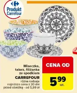 Carrefour Market Miseczka, talerz, filiżanka ze spodkiem CARREFOUR oferta