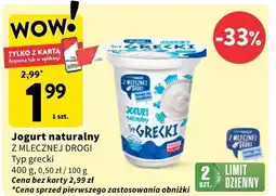 Intermarche Jogurt naturalny typu greckiego Z Mlecznej Drogi oferta