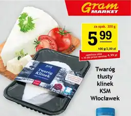 Gram Market Twaróg tłusty kliniek KSM Włocławek oferta