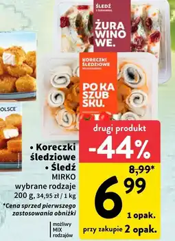 Intermarche Koreczki śledziowe Mirko oferta