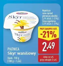 ALDI Jogurt typu islandzkiego waniliowy Piątnica skyr oferta