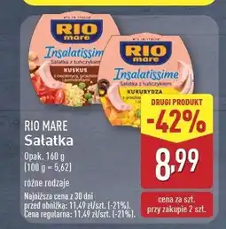 ALDI Sałatka z tuńczykiem z kukurydzą Rio mare insalatissime oferta