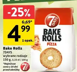 Intermarche Pieczywo chrupkie Bake Rolls różne rodzaje 7DAYS oferta