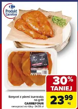 Carrefour Sznycle z piersi kurczaka na grill Carrefour oferta