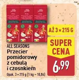 ALDI Przecier pomidorowy z cebulą i czosnkiem All seasons oferta