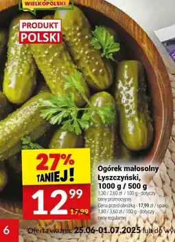 Ogórek małosolny Łyszczyński Twój Market