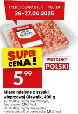 Twój Market Mięso mielone z szynki wieprzowej Olewnik, 400 g oferta