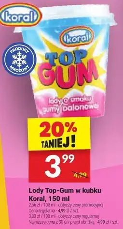 Twój Market Lody Top-Gum w kubku Koral oferta