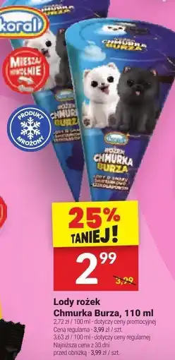 Twój Market Lody rożek Chmurka Burza Koral oferta