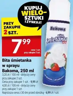 Twój Market Bita śmietanka w sprayu Bakoma oferta
