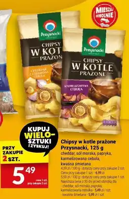 Twój Market Chipsy w kotle prażone, wybrane rodzaje Przysnacki oferta