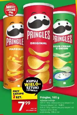 Twój Market Chipsy Pringles 165 g, wybrane rodzaje oferta