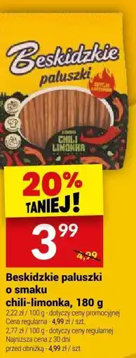 Twój Market Paluszki Beskidzkie o smaku chili-limonka oferta
