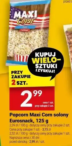Twój Market Popcorn Maxi Corn solony Eurosnack oferta