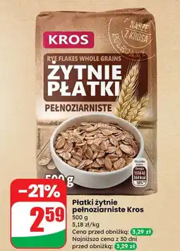 Dino Płatki żytnie pełnoziarniste Kros oferta